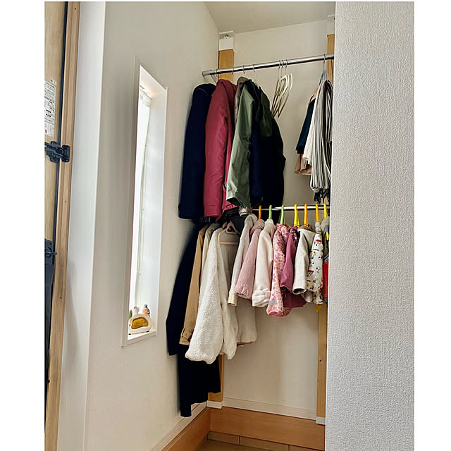2×4材,ハンガーラック,コート掛け,ラブリコ,建売住宅,DIY,Entrance namiの部屋