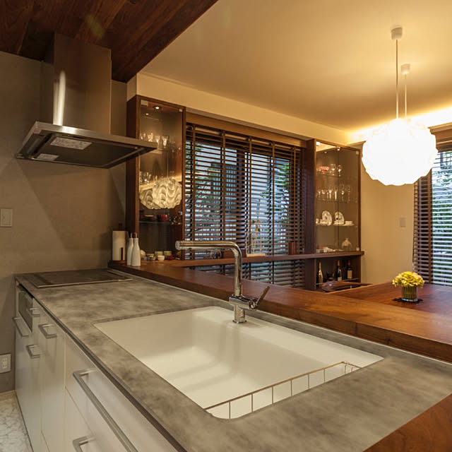 Kitchen,キッチンカウンター,サイドフード,クリスタルカウンター,クラッソ,TOTOクラッソ,十人十家,ウォールナット Yumiの部屋