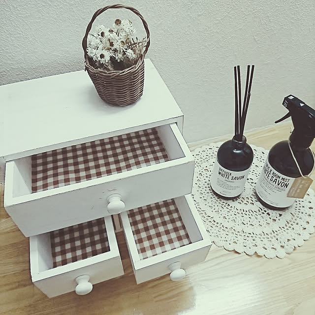 My Shelf,ナチュラルキッチン&,小引出し,ギンガムチェック,コメント嬉しいです♡ありがとう♡,いいね、フォロー本当に感謝です♡,ナチュラル,ドライフラワー,かわいいもの♡,かご大好き,食器棚シート yukaの部屋