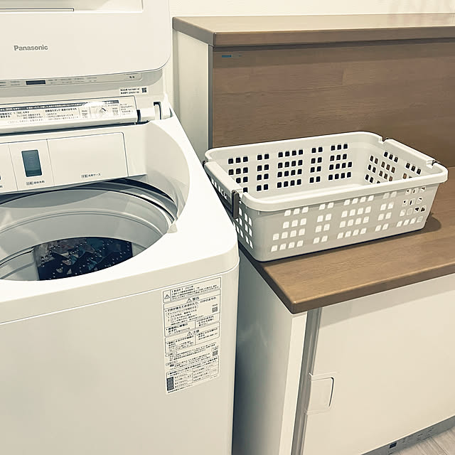 Bathroom,乾太くんの棚,乾太くん,洗濯機まわり,せんたくかご,洗面脱衣所,かご・バスケット gudemanaの部屋