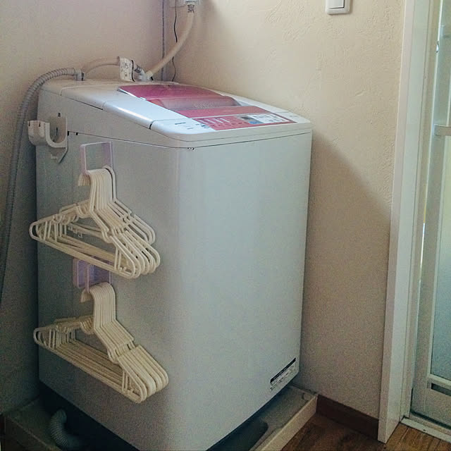 ハンガー収納,ダイソー,100均,ホワイト収納,Bathroom shokoの部屋