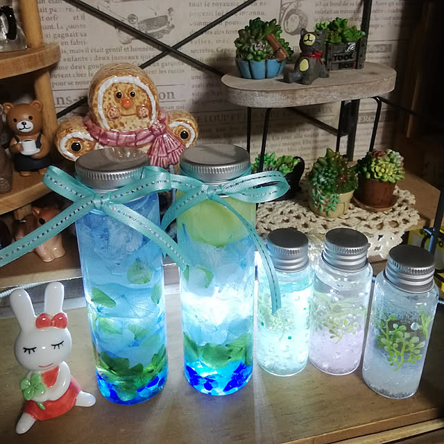 My Shelf,2019/05/11,RCの出会いに感謝♡,『RCカントリー倶楽部☆』,みなさんありがとう♡,いいね✧ありがとうございます♡,いいね‥押し逃げごめんなさい,普通が幸せ♥,みんなが穏やかに過ごせますように,セリア,キャンドゥ,ハーバリウム初心者,わんこと暮らす家,100均リメイク,保冷剤のハーバリウム風,nanaちゃん⚝ chinon7211の部屋
