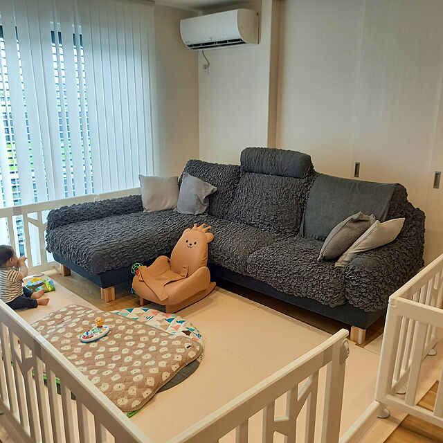 Lounge,ソファーカバー,NOYES,カウチソファ,マルチカバーをソファーに yukiの部屋