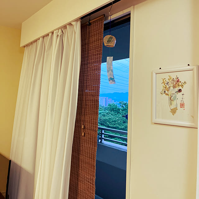 Lounge,夏の模様替え,イベント参加,夏,風鈴,竹かご,南部鉄器の風鈴,竹かご風鈴,岩手県,大分県,南部鉄器,日本の夏,風流,ブルー,夏休み,竹すだれ,窓辺の夏,複数投稿,複数投稿スッスッスッとご覧ください,和,コシ子 RCmag,RCmag 2024.7.15 koshiregutyoの部屋