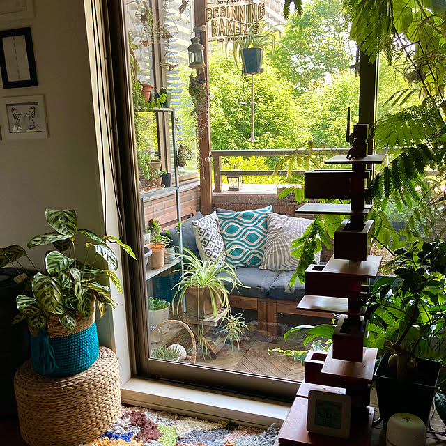 Lounge,ベランダ,ガーデンソファ,観葉植物のある暮らし,観葉植物,植物のある暮らし kan2の部屋