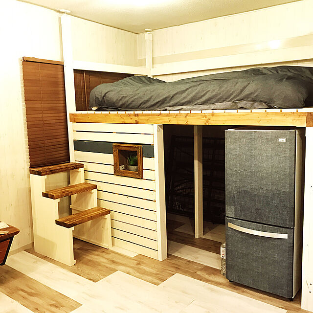 Bedroom,2×4,ハンドメイド,DIY,２×４材,ロフト,秘密基地 Masaomiの部屋