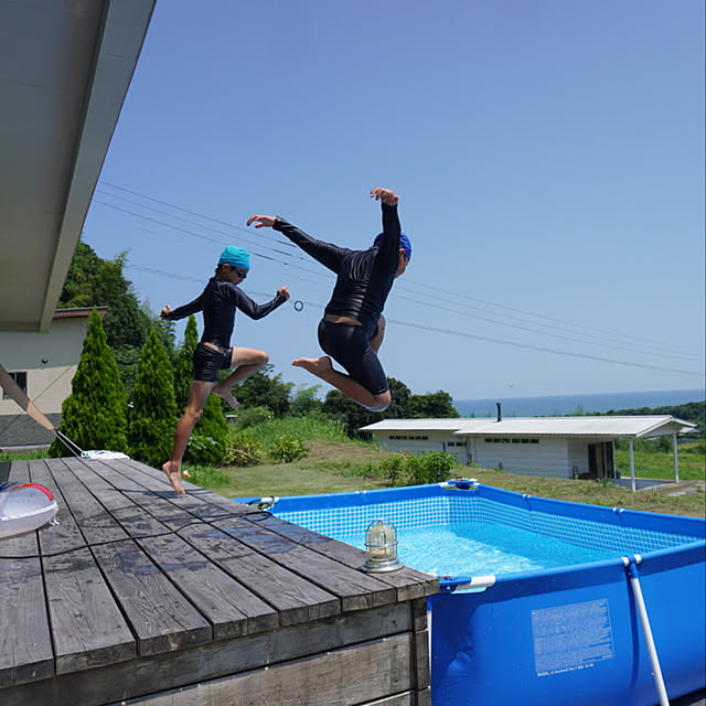 暮らしの一コマ,暮らしを楽しむ,子どもと暮らす,丁寧な暮らし,おうち時間,ウッドデッキ,プール,海,夏休み,Entrance kmys0625の部屋