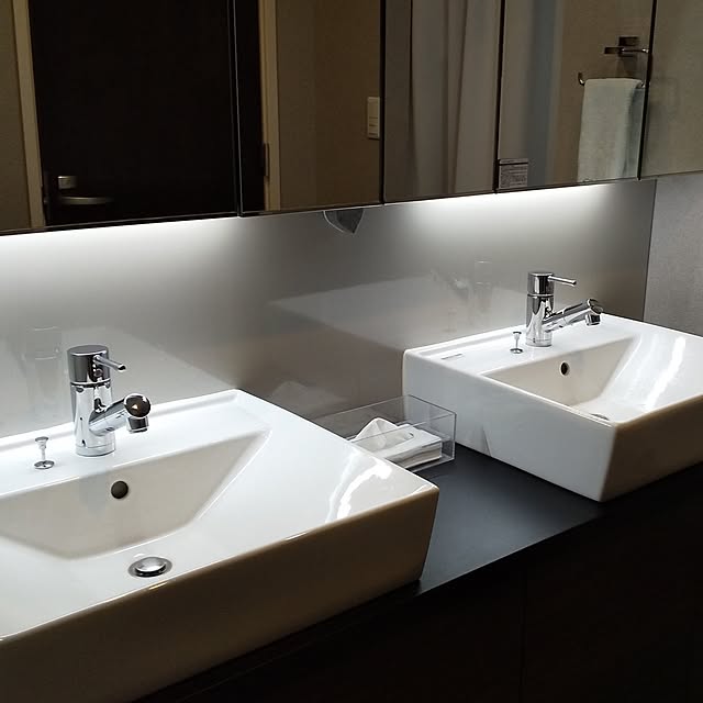 Bathroom,洗面所,モノトーン Nickの部屋