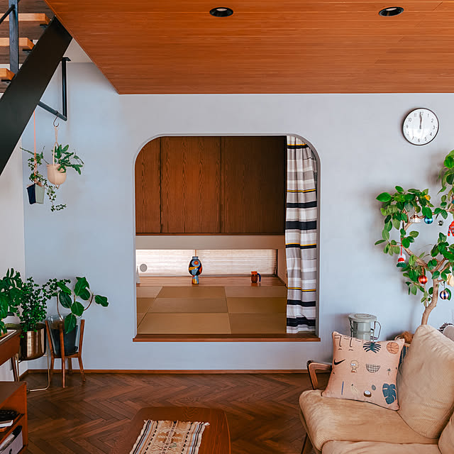 Truck Furniture,IDEE,ソファ,IKEA,観葉植物のある暮らし,観葉植物,小上がり,小上がり和室,和室,Lounge,アール壁,アール HandTの部屋