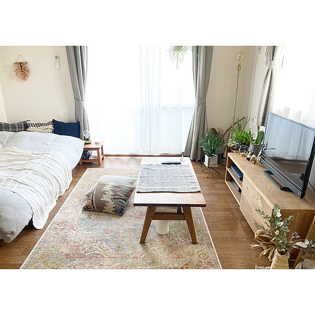 賃貸アパート,観葉植物,無印良品,IKEA,植物,一人暮らし,1人暮らし,1K,賃貸,ひとり暮らし,寝具,植物のある暮らし,シンプルな暮らし,unico,Overview chocoanの部屋