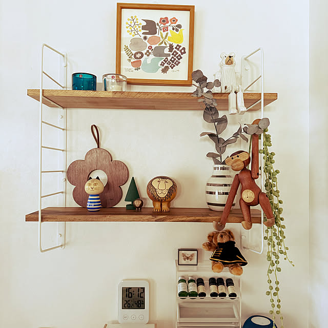 On Walls,この春、買ってよかったもの,ウォールシェルフ,ビヨルク,ユーカリドライ,イッタラ kivi,バーズワーズ,グリーンネックレスはフェイク,ケーラー オマジオ,カイボイスンモンキー,すっきり暮らしたい,リサラーソンライオン,すっきり暮らす,ラブリコ,リサラーソンこけし,キッチン×キッチン,ウォールシェルフフレーム wakaba223の部屋