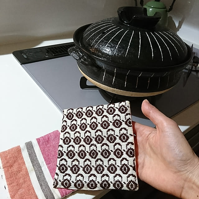 Kitchen,鍋つかみ,鍋つかみハンドメイド,こぎん刺し,こぎん刺繍,ハンドメイド雑貨,土鍋,萬古焼の土鍋,手作り odecomaikoの部屋