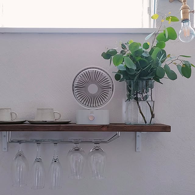 Kitchen,買ってよかったもの,リノベーション,セルフリノベーション,リフォーム・リノベーション,ワイングラスホルダー,キッチンの棚,キッチンリノベーション,bruno扇風機,BRUNO,BRUNOがある暮らし olivierの部屋