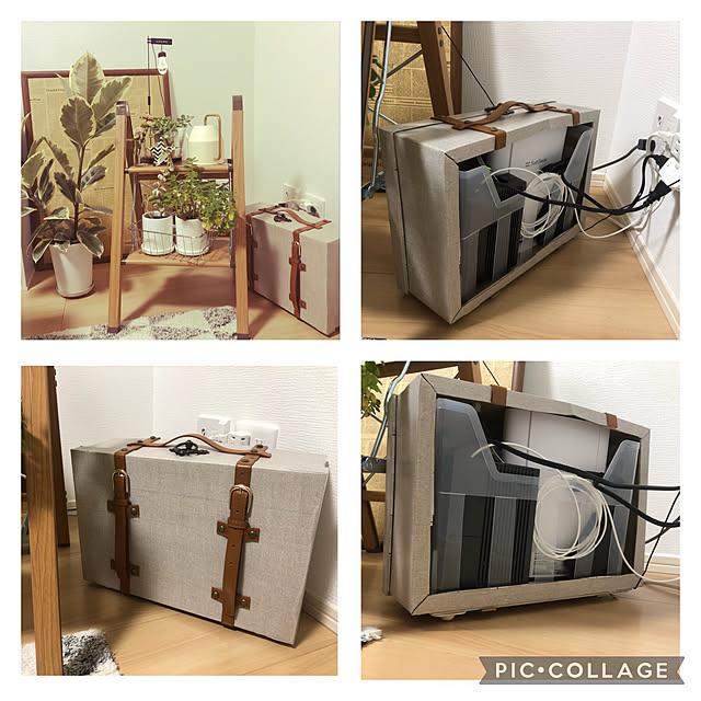 セリア,ルーター収納diy,ナチュラル,Lounge,観葉植物,DIY,ハンドメイド a.の部屋
