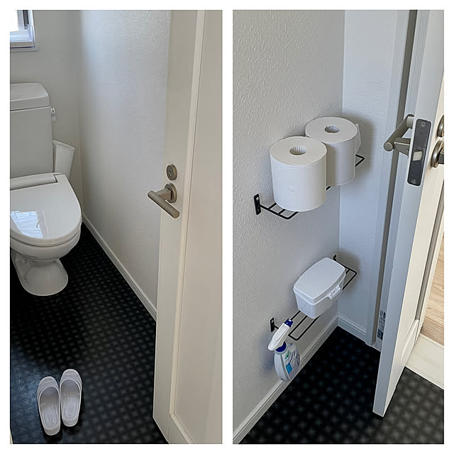 便サン,トイレ収納,アイアンバー,二階トイレ,デッドスペース,ミニマルライフ,セリア,極力お金をかけない,ミニマル,ミニマリスト,シンプル,100均,もたない暮らし,Bathroom rererereinaの部屋