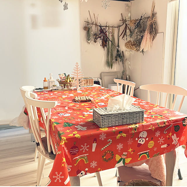 クリスマス,クリスマス準備,クリスマス　テーブルクロス,テーブルクロス,キャンドゥ☆,キャンドゥ,My Desk Hi5の部屋