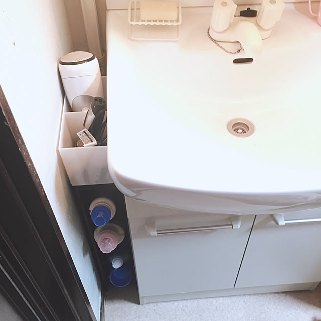 Bathroom,洗面所ラック,洗面所収納,洗面所,洗面所 収納,10000人の暮らし,smilemind,収納DIY,収納棚,収納アイデア,アイデア雑貨,ラック収納,ラックDIY,SPR,DIY,収納ボックス,収納ボックスDIY,インスタ→spr20xx,デッドスペース活用,隙間収納棚,隙間収納,デッドスペース,洗面所の横,洗面所の隙間 SPRの部屋