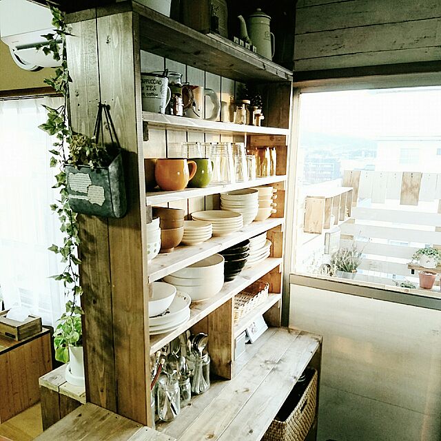 My Shelf,団地,DIY,だってそれが…,食器棚DIY,賃貸DIY,キッチン収納,みせる収納,キッチン改造中,ナチュラル miporin0711の部屋