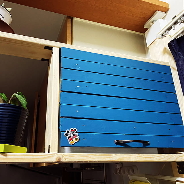 青が好き♡,すのこDIY,100均,ラブリコ ２×４,DIY,賃貸一軒家,コツコツ作業,Kitchen,西海岸風にしたい,ブルー,西海岸風,カリフォルニア風,西海岸インテリア reahの部屋