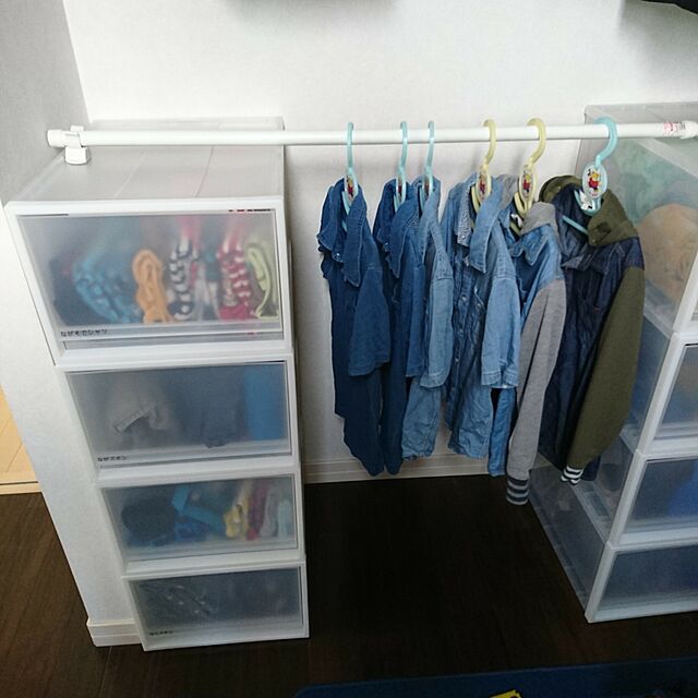 My Shelf,収納,収納アイデア,クローゼット,ワンキャッチ,子ども部屋,100均,双子,子ども服収納,子ども服,無印良品 matsuayahomeの部屋