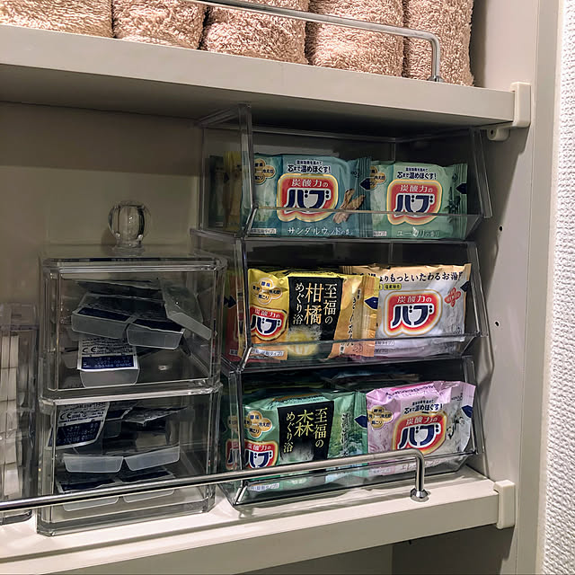 入浴剤収納,スタッキングコンテナ,ダイソー,100均,Bathroom,コンタクトレンズ収納 mitsuka24の部屋