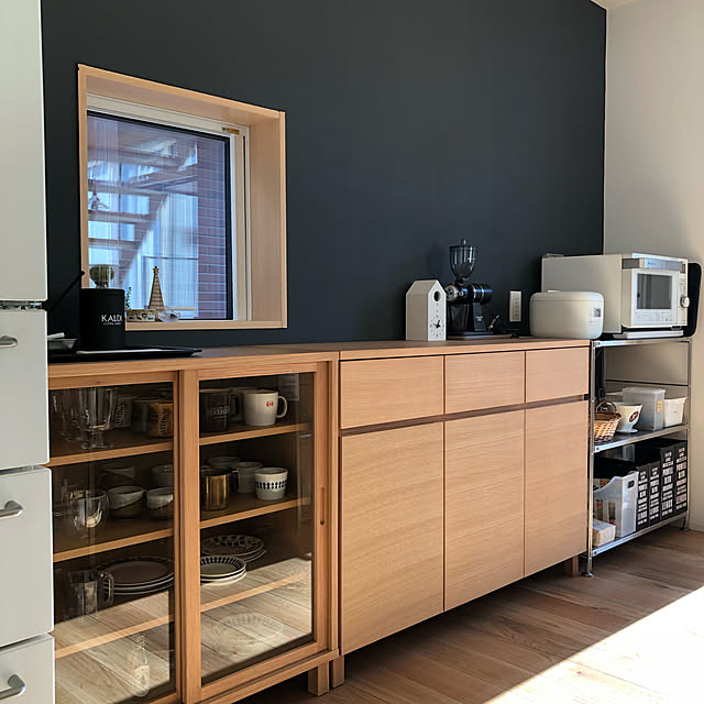 Kitchen,無印良品の家,収納棚,壁紙屋本舗,無印良品の家_木の家,Alexa,無印良品,収納,シンプルライフ,ミニマリスト lemonの部屋