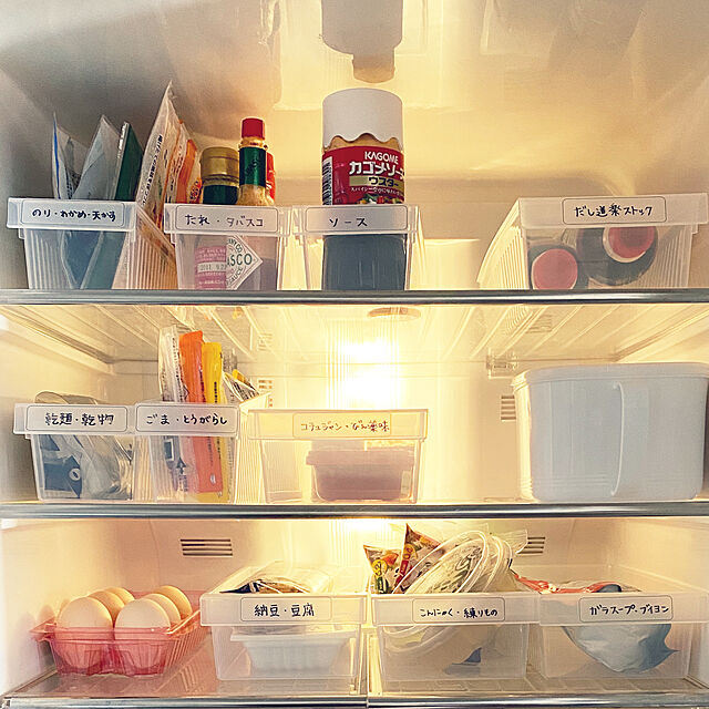 冷蔵庫の中,冷蔵庫収納,ADHD,セリア,100均,Kitchen,取り出しやすい収納,取り出しやすく、戻しやすい収納 rioの部屋