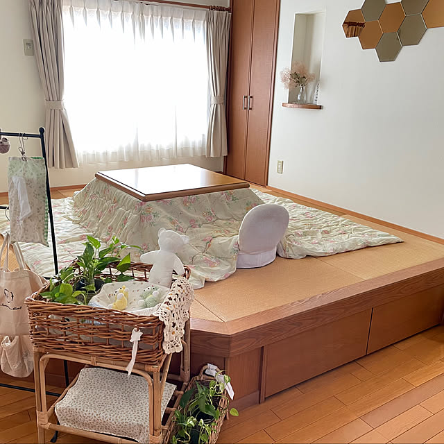 Lounge,小上がり畳スペース,小上がり和室,掘りごたつ,こたつのある部屋,アラログプランタースタンド,アラログスタンドバスケット,アラログバスケット,アラログ,THE AROROG mippoko345の部屋