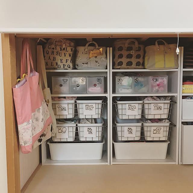 My Shelf,定位置管理,ラベル,おかたづけ育,子供服収納,ニトリ,カラボ,整理収納アドバイザー,賃貸暮らし,キャンドゥ,無印良品,押入れ収納,押入れ,ロールスクリーン,転勤族 yamadanokurashiの部屋