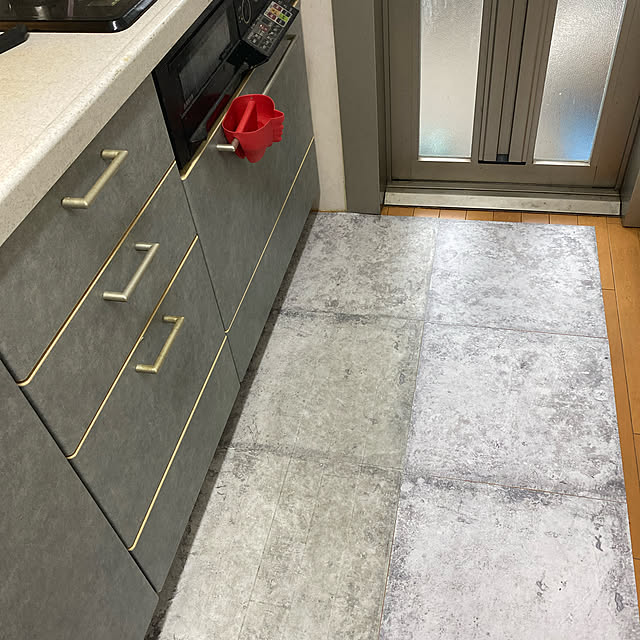 Kitchen,床シートDIY,キッチンリフォームDIY,床リフォーム,DIY,キッチンインテリア,わたしの休日のすごし方,マンション,マンションインテリア,グレーインテリア lanaの部屋