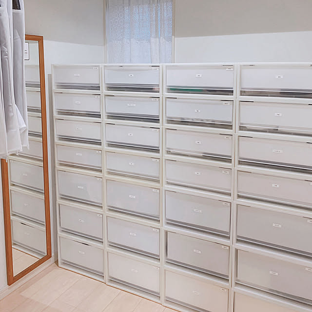 Bedroom,洋服収納,ウォークインクローゼット,ナチュラルインテリア,北欧インテリア,両面テープ,ニチバン,ナイスタック,ナチュラル,北欧,シンプル,無印,ホワイト化 hinatabokkoの部屋