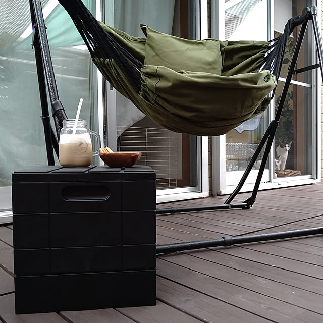 Entrance,RoomClipショッピング,夏のスペシャルクーポン,ウッドデッキDIY,ウッドデッキ,ねこのいる日常,ねこと暮らす,庭,庭キャンプ,サンシェード三角,ハンモック,ハンモックチェアー,中古住宅,キューブコンテナ mikisunの部屋