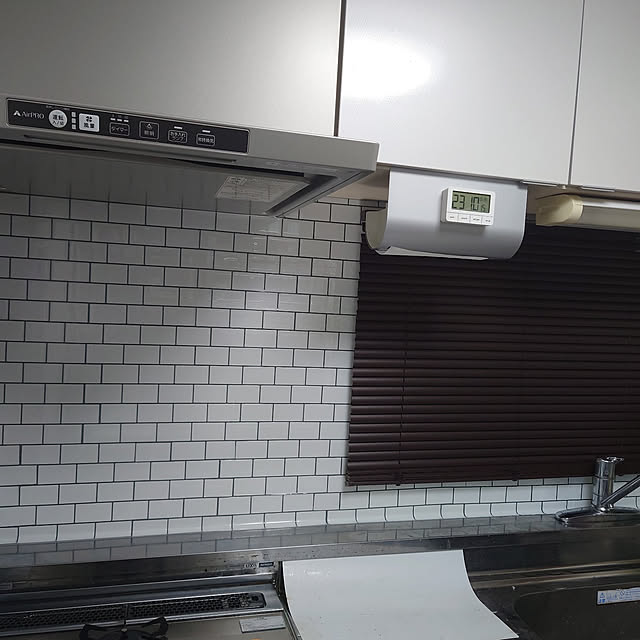 Kitchen,犬と暮らす家,北欧風インテリア,タイルシートレンガ,ニトリ,おねだん以上,ニトリのブラインド木目調,おねだん以上のニトリさん,気分転換♪,自分の機嫌は自分でとる。 sayuの部屋