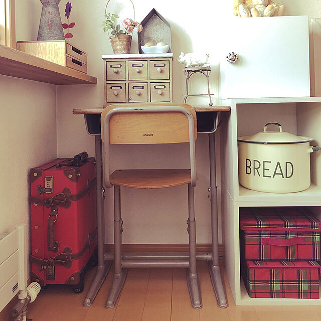 ミニチェスト,ブレット缶,スーツケース,収納,My Desk sumokoの部屋