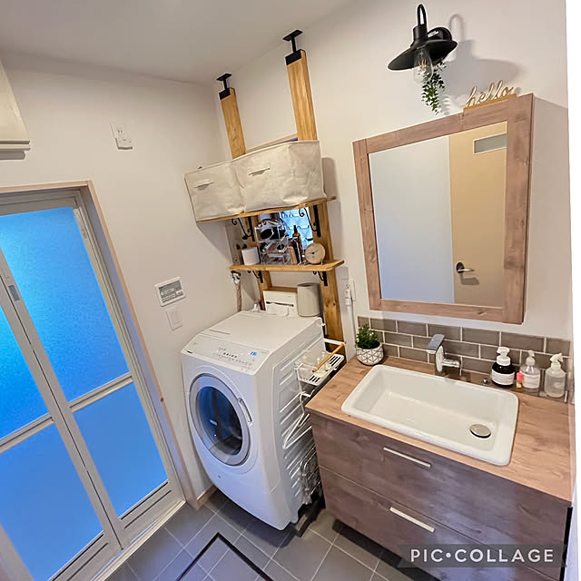Bathroom,洗面所のインテリア,インテリア,ナチュラルインテリア,シンプルが好き,すっきり暮らす,好きな風景,ナチュラルな暮らし,かわいいアイテム,心地よく暮らす工夫,シンプル,DIY,タイルインテリア,ドレーナ natsumiの部屋