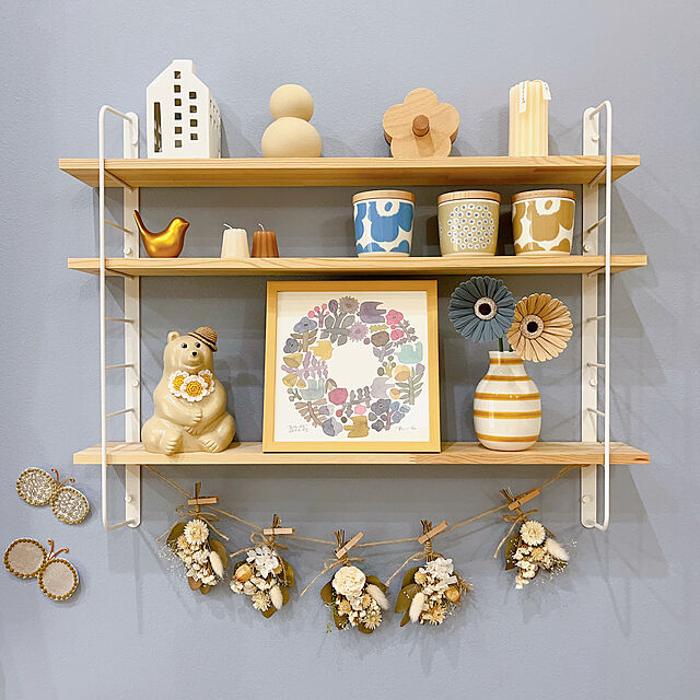 My Shelf,淡色インテリア,マリメッコ,北欧,marimekko,北欧食器,ブルーグレークロス hiyokoの部屋