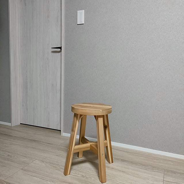 Bedroom,家具,スコグスタ,IKEA,スツール,グレークロス,椅子,おしゃれ,アカシア,ホワイトオーク,プリオスJapan,イクタフローリング ya_maの部屋