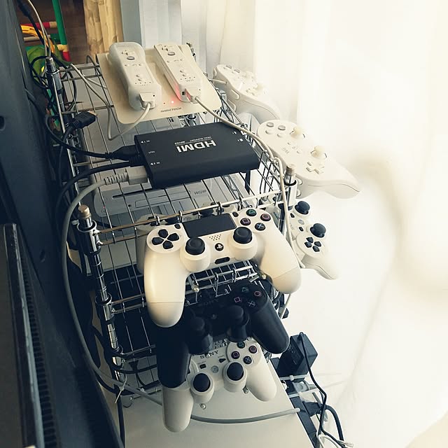 Lounge,ゲーム,100均,ダイソー,ゲーム機収納,テレビ周り robinの部屋