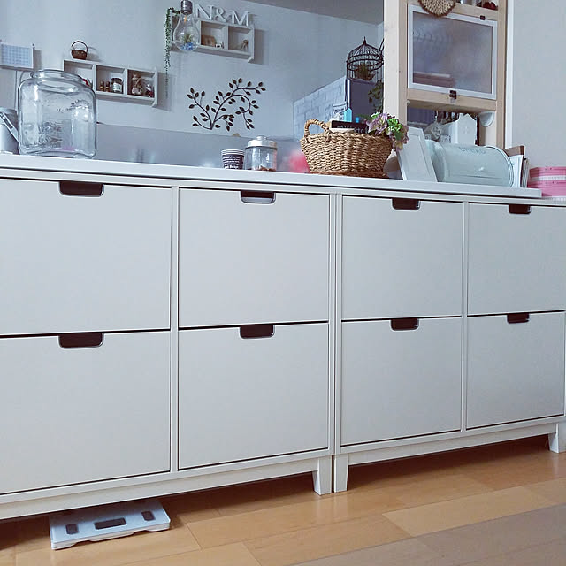 おすすめキッチンカウンター収納81選 ニトリの商品を使った収納など Roomclip Mag 暮らしとインテリアのwebマガジン