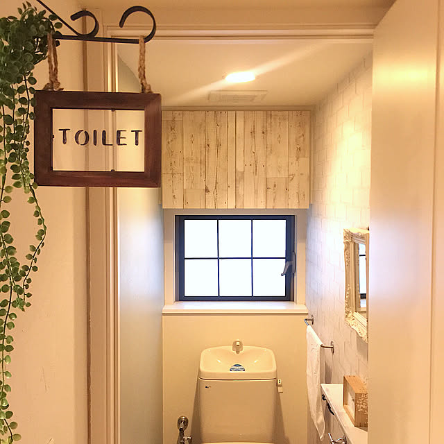 写真立てリメイク,サインプレート,トイレサイン,10分でできる,Bathroom,漆喰壁DIY,壁紙DIY,DIY,ポリカーボネート中空板,内窓DIY,格子窓DIY,二重窓DIY cherryの部屋