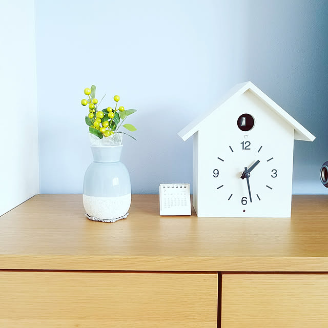 美品 無印良品 鳩時計 白 ホワイト MUJI　