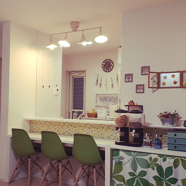 Kitchen,おうち見直しキャンペーン,RoomClipショッピング,キッチンカウンター,4灯シーリングライト AYA-PANDAの部屋