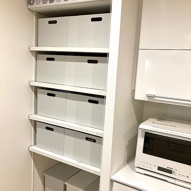 My Shelf,自在棚,無印良品,キッチンカウンター,隠す収納,ホワイトキッチン,一条工務店,すっきり暮らしたい,ホワイト家電,一条工務店 ismile,ロールカーテン kirinsanの部屋