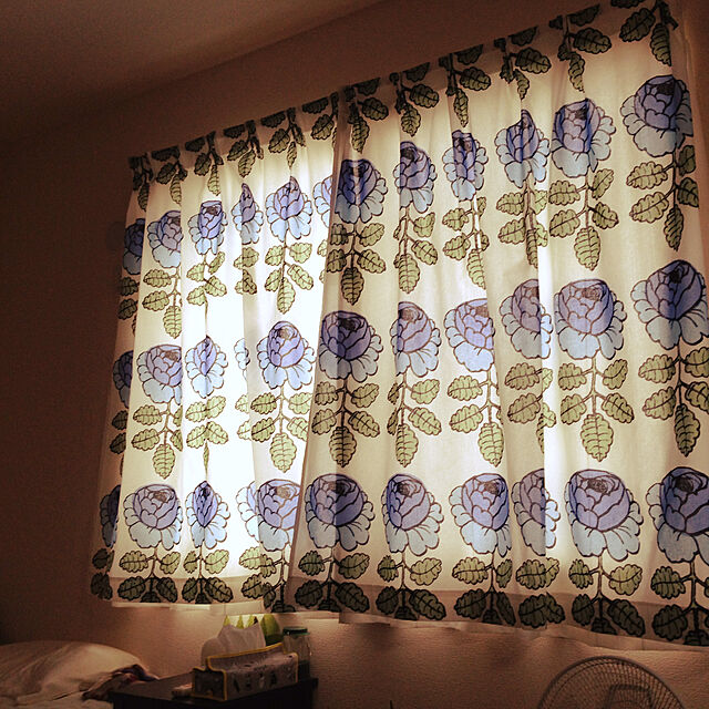 Bedroom,カーテン 手作り,marimekko,北欧 ponponの部屋