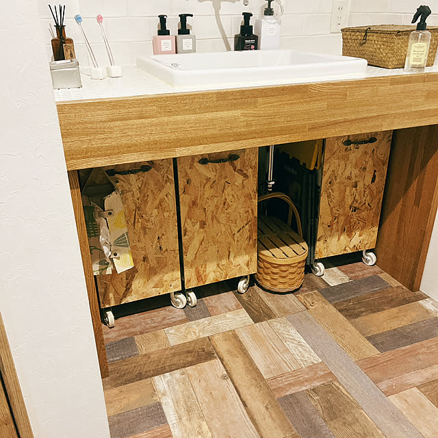 Bathroom,目隠しDIY,目隠し収納,DYI,セリア取って,IKEAワゴン活用,IKEAワゴンリメイク,IKEAワゴン,収納目隠し,洗面台の下収納,洗面台の下,洗面台下,洗面台DIY,洗面台下収納,洗面所収納,洗面所 収納,洗面所,洗面下,洗面下収納,手作り雑貨 harumaruの部屋