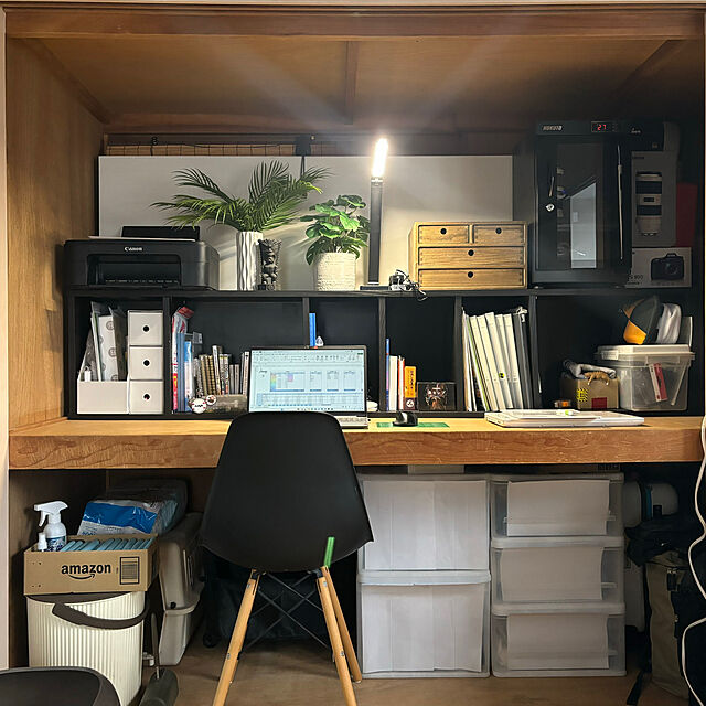 My Desk,和室,パソコン置き場,パソコンスペース,押入れ書斎,押入れリフォーム,押入れの中,押入れデスク,押入れリメイク,押入れDIY,押入れ,書斎部屋,書斎スペース,書斎コーナー,書斎,フェイクグリーン iamnekomaru1975の部屋