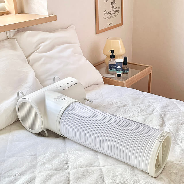 Bedroom,BRUNOサポーターズ,寝る前のルーティン,入眠儀式,布団乾燥機,エレファン,ふとん＆衣類ドライヤーエレファン,ふとんマルチドライヤー,衣類乾燥機,ふとん乾燥機,BRUNOがある暮らし,あったかグッズ,ホワイトインテリア,ナチュラルインテリア,ホワイトナチュラル,IGやってます,韓国インテリア,BRUNO mikaの部屋