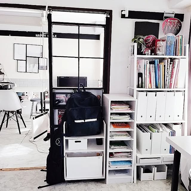 My Shelf,山善,多段ラック,教科書収納,IKEA,中学生,高校受験,モノトーンインテリア yuuの部屋