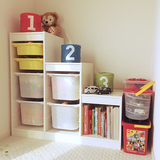 My Shelf,おもちゃ収納,IKEA,ナチュラル,すっきり暮らす,ホワイトナチュラル,子どもスペース,TROFAST Blau_の部屋