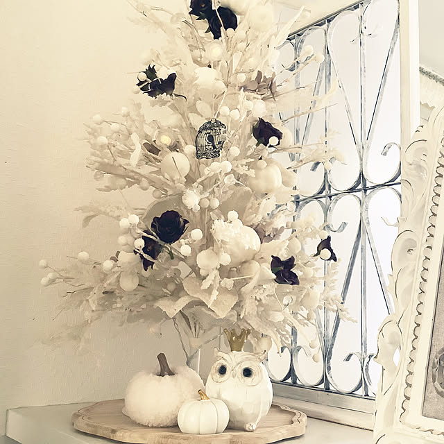 かぼちゃ,ハロウィンツリー,ホワイトインテリア,アンティーク,シャビーシック,ハロウィン,My Shelf souyaの部屋